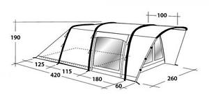 Outwell Flagstaff 4ATC - Modell 2016 Luftzelt Familenzelt 4-Personenzelt