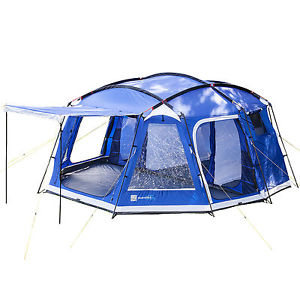 skandika Copenhagen 8 Berth/Man Group Tent Sewn-in Floor 5000mm Column Blue New