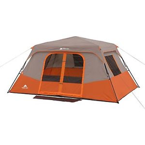 Ozark Trail 8 Person Instant Cabin Tent 2 Queen Airbeds 4 Windows Camping Gear
