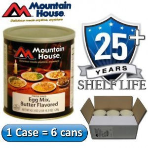 6 #10 Cans Case - Mountain House Eggs Mix, Butter Flavor - Freeze Dried Food