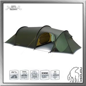 Nordisk Oppland 3 SI Zelt Trekking Zelt für 3 Personen grün