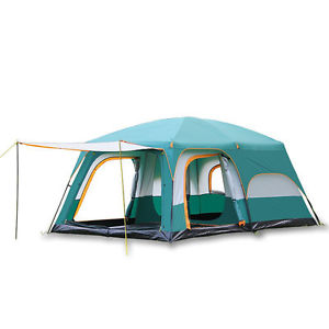 8-12 Person Family Camping Tents Double Layers Waterproof Event Luxury Tent