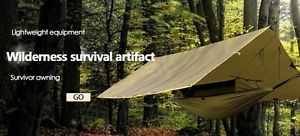 INFO US wear-resisting tent outdoor camping survivor portable hammock tent