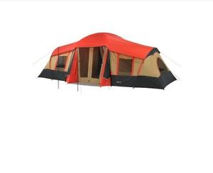 New Ozark Trail 10-Person 3-Room Vacation Camping Tent with Built-In Mud Mat