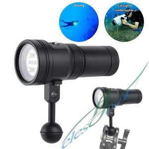Meikon Underwater 100m Diving LED Flashlight Torch 2400LM + 6000mAh Battery【IE】