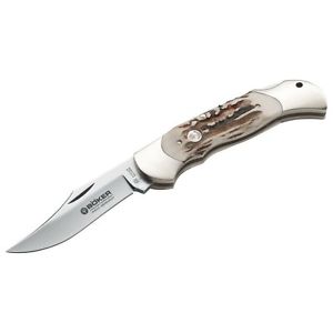 Böker klassisches stabiles Klappmesser Optima Hirschhorn Taschenmesser