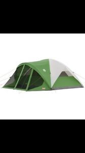 Coleman Evanston 8-Person Screened Tent 15x12 ft Dome Camping Outdoor Windows
