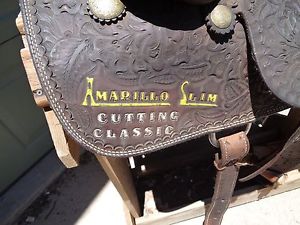 NCHA Saddle Cutting horse Lil Lena Freeman Amarillo Slim Oliver 1981 Reno Sahara