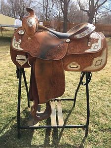 Western show saddle