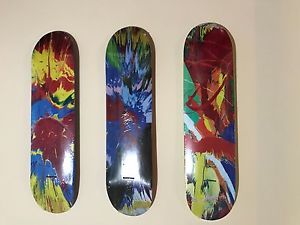 Set of 3 Spin Painting skateboards Damien Hirst Supreme Koons Murakami Longo