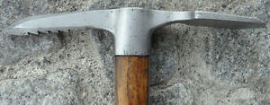 very rare finest strong antik ice axe 19. century 48 inch