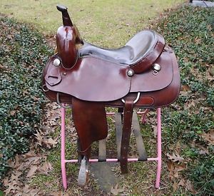 Western saddle - cutting or trail - Handmade by Billy Mealor - 16.5"