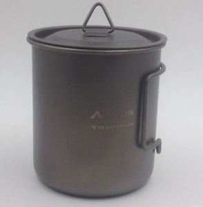Titanium Camping Mug with Lid Titanium Cup Titanium Mini Pot 450ML + Storage Bag