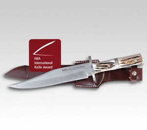 Linder Kentucky Bowie, 440C Vasos de cuerno de ciervo, 20 cm