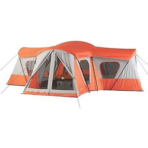 14 Person Cabin Tent Family Large Group Camping Camp Shelter Outdoor Orange New