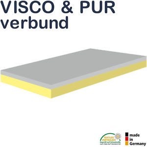 Schaumstoff Verbund Campingmatratze PUR/Visco Kombination mit Topper