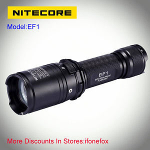 Nitecore EF1 830 Lumens 1×1865 / 2×CR123 Sliding Control LED Campping Flashlight
