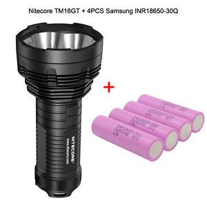 Nitecore TM16GT 3600LM LED Flashlight + 4PCS Samsung INR18650-30Q Pointed Head