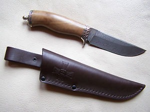 BULAT CUSTOM Jagdmesser Zlatoust Messer High Carbon Damastmesser mit 400 lagen