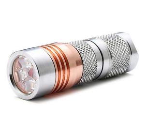 Mini Flashlight LED Lighting Stainless Steel Tactical Torch Lamp Police Light
