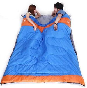 Lightweight Sleeping Bag Double Layer Outdoor Camping Hiking Synthetic Snag-Free