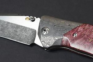 Custom handgefertigtes Messer Allen Elishewitz Sabateur Buckeye