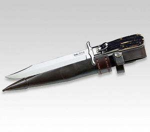 Linder Cuchillo de extensión, Hirschhorn, Funda de cuero, 21 cm