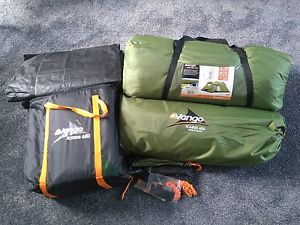 Vango Icarus 600 tent, front canopy,  carpet and footprint.