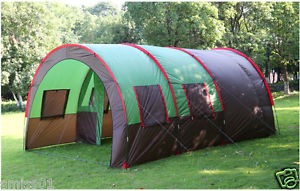 8-10 Person Outdoor Waterproof Large Tunnel Hiking Camping Cabin Tent #ZP036
