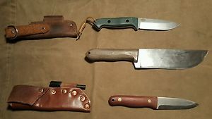 3 bushcraft knifes