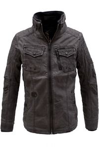 KHUJO Rivestito giacca lunga Leif Motociclista Spruzzato