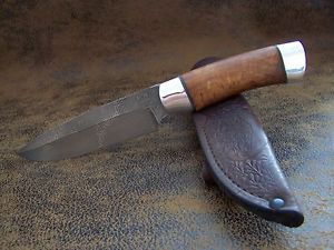 EXKLUSIVES CUSTOMS Zlatoust Damast Messer Outdoor / Jagdmesser 180 Lagen HRC-60