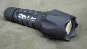 Elzetta ZFL-M60-CS3R LED Flashlight with Crenellated Strike Bezel and Hi-Low Cli