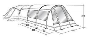 Outwell Montana 6E Front Awning Modell 2015 geschlossener Frontanbau Anbau