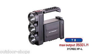 JETBEAM T8  3 CREE  XP-L Rechargeable Torch - 3500 Lumens flashlight