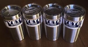 Lot Of 50 Yeti Rambler Tumbler Cups 20 oz With Lids Free shipping USA Seller