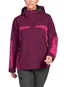 Viola (Wild Berry) (TG. XS) Jack Wolfskin, Giacca impermeabile Donna Topaz II, V