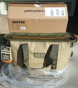 YETI Hopper 40 cooler BRAND NEW authentic; Field Tan/Blaze Orange