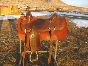 Joey Jemison handmade 16.5" cutting saddle