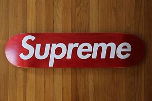 OG Wood Grain Supreme Logo Deck - Red