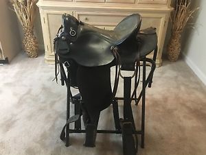 14.5" Custom Simco Endurance Saddle, 6" Gullet SQHB, Genuine Rawhide
