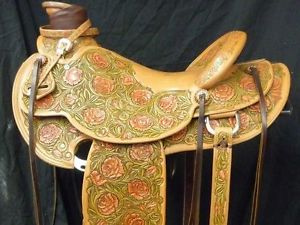 western hot seat leather saddle free headstall