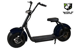 Wolf Electric Scooter 1000 watt 15aH Moped - Black