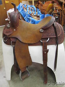Sean Ryon 16" Cutter Cutting Saddle Hand Tooled GORGEOUS Lightly Used