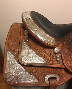 16" Dale Chavez Show Saddle, PURE STERLING SILVER