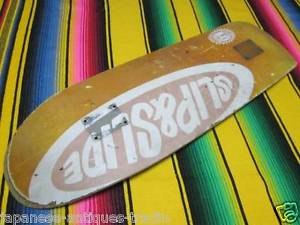 Vintage 1991 ACME SLIP & SLIDE Old School Wooden Skateboard Skate Board Deck