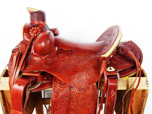 16" RAWHIDE LEATHER WESTERN WADE ROPING RANCH TRAIL COWBOY HORSE SADDLE TACK