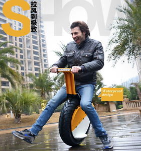 Q3 Yellow self-balancing seated electric unicycle ONE WHEEL MOTORCYCLE