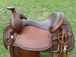 17" Hereford Tex Tan Flex Trail Saddle - Made in Texas