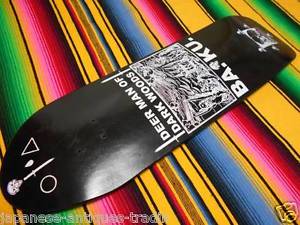 Vintage DEER MAN OF DARK WOODS BA.KU. BAKU Black Skateboard Skate Board Deck